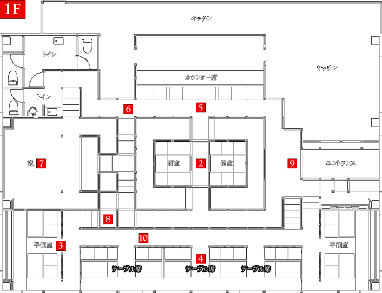 店内地図1F